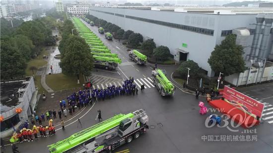 中聯(lián)重科超百臺汽車起重機浩浩蕩蕩發(fā)往全國各地