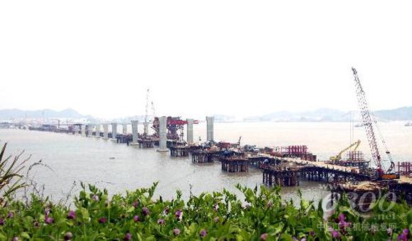 浙江臺州玉環(huán)吊船灣建起海上高速橋