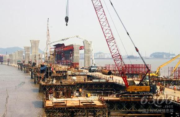 浙江臺州玉環(huán)吊船灣建起海上高速橋