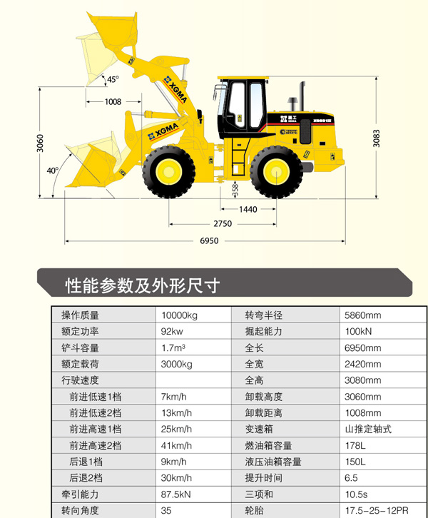 廈工XG931Ⅲ輪式裝載機(jī)