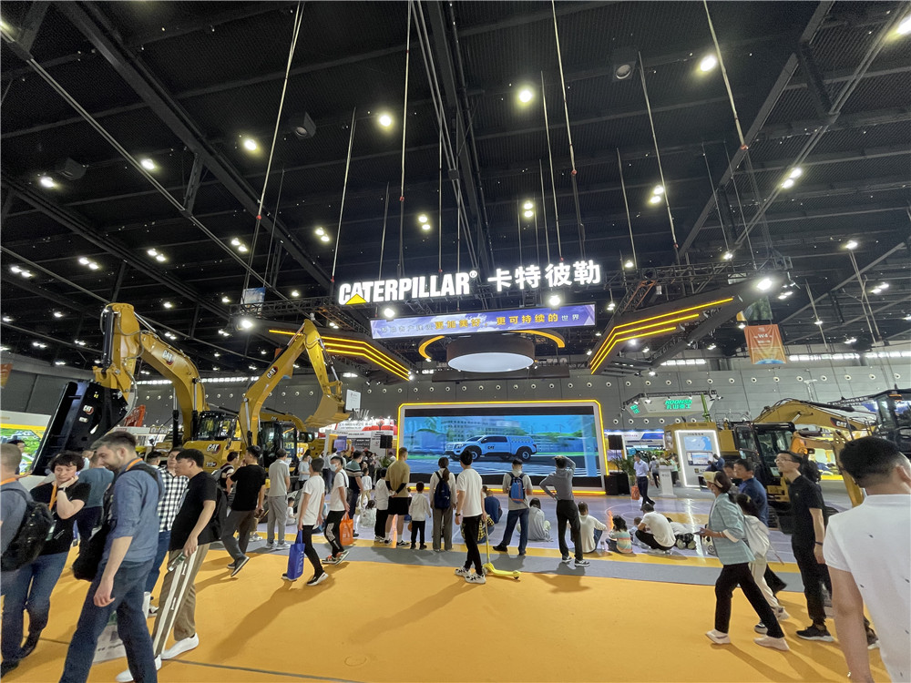 2023長(zhǎng)沙國(guó)際工程機(jī)械展覽會(huì)展臺(tái)風(fēng)采：卡特彼勒