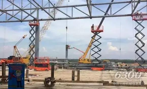 鼎力高空作業(yè)平臺用速度與激情打造漢南機場