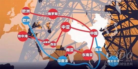 圖：卡特彼勒在“一帶一路”沿線地區(qū)的項(xiàng)目軌跡